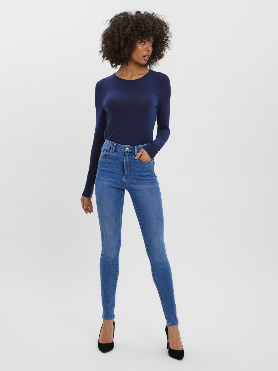 VMSOPHIA Jeans - Medium Blue Denim
